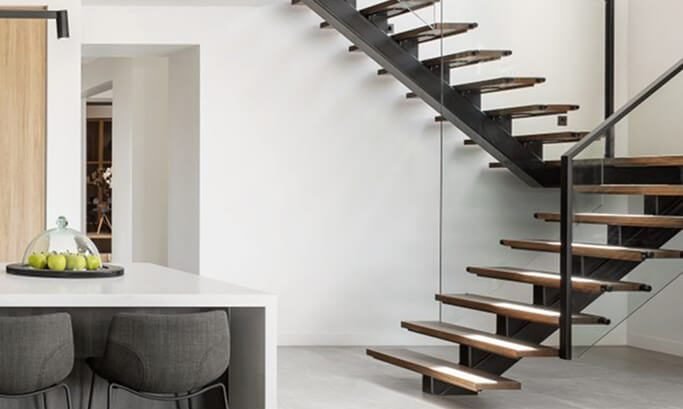 Steel staircase